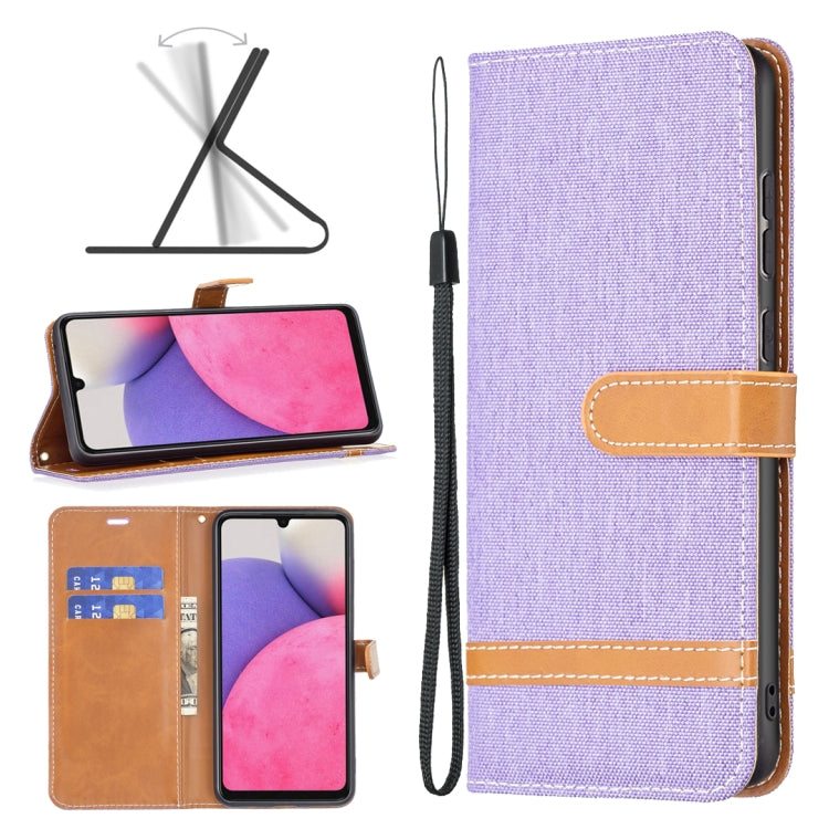 Custodia per cellulare in pelle color denim abbinata, For Samsung Galaxy A13 4G, For Samsung Galaxy A33 5G