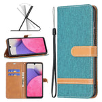 Custodia per cellulare in pelle color denim abbinata, For Samsung Galaxy A13 4G, For Samsung Galaxy A33 5G