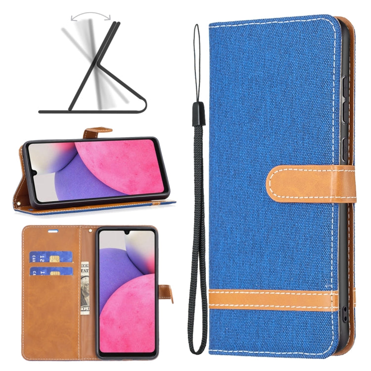 Custodia per cellulare in pelle color denim abbinata, For Samsung Galaxy A13 4G, For Samsung Galaxy A33 5G