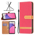 Custodia per cellulare in pelle color denim abbinata, For Samsung Galaxy A13 4G, For Samsung Galaxy A33 5G