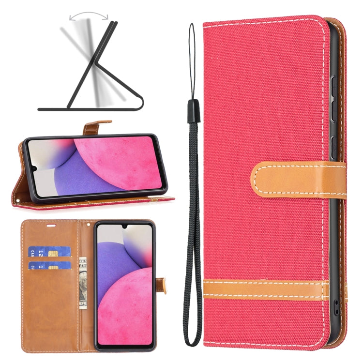Custodia per cellulare in pelle color denim abbinata, For Samsung Galaxy A13 4G, For Samsung Galaxy A33 5G