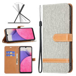 Custodia per cellulare in pelle color denim abbinata, For Samsung Galaxy A13 4G, For Samsung Galaxy A33 5G