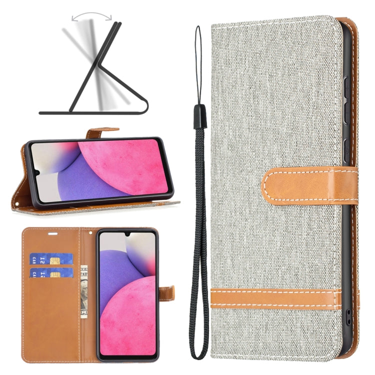 Custodia per cellulare in pelle color denim abbinata, For Samsung Galaxy A13 4G, For Samsung Galaxy A33 5G
