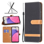 Custodia per cellulare in pelle color denim abbinata, For Samsung Galaxy A13 4G, For Samsung Galaxy A33 5G