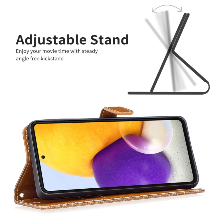 Custodia per cellulare in pelle color denim abbinata, For Samsung Galaxy A73 5G, For Xiaomi 12