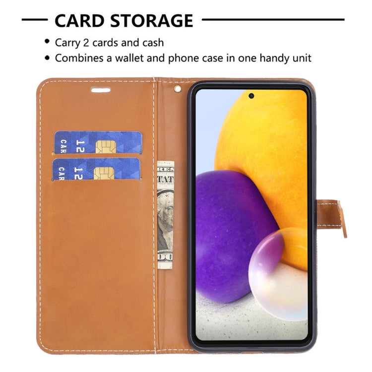 Custodia per cellulare in pelle color denim abbinata, For Samsung Galaxy A73 5G, For Xiaomi 12