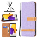 Custodia per cellulare in pelle color denim abbinata, For Samsung Galaxy A73 5G, For Xiaomi 12