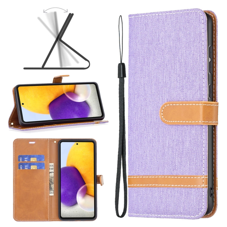 Custodia per cellulare in pelle color denim abbinata, For Samsung Galaxy A73 5G, For Xiaomi 12