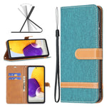 Custodia per cellulare in pelle color denim abbinata, For Samsung Galaxy A73 5G, For Xiaomi 12
