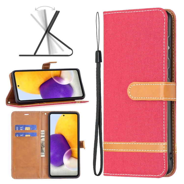 Custodia per cellulare in pelle color denim abbinata, For Samsung Galaxy A73 5G, For Xiaomi 12