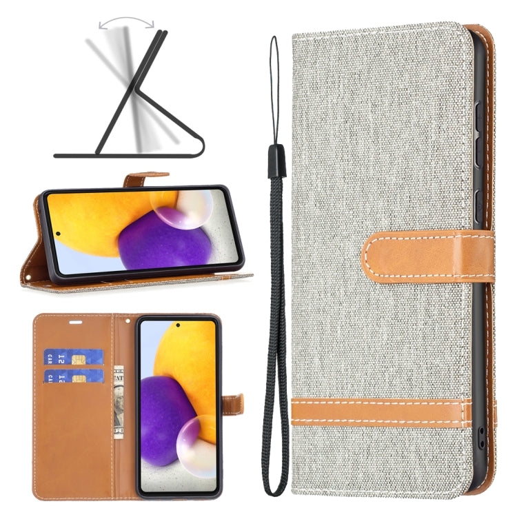 Custodia per cellulare in pelle color denim abbinata, For Samsung Galaxy A73 5G, For Xiaomi 12