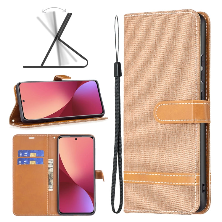 Custodia per cellulare in pelle color denim abbinata, For Samsung Galaxy A73 5G, For Xiaomi 12
