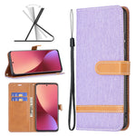 Custodia per cellulare in pelle color denim abbinata, For Samsung Galaxy A73 5G, For Xiaomi 12