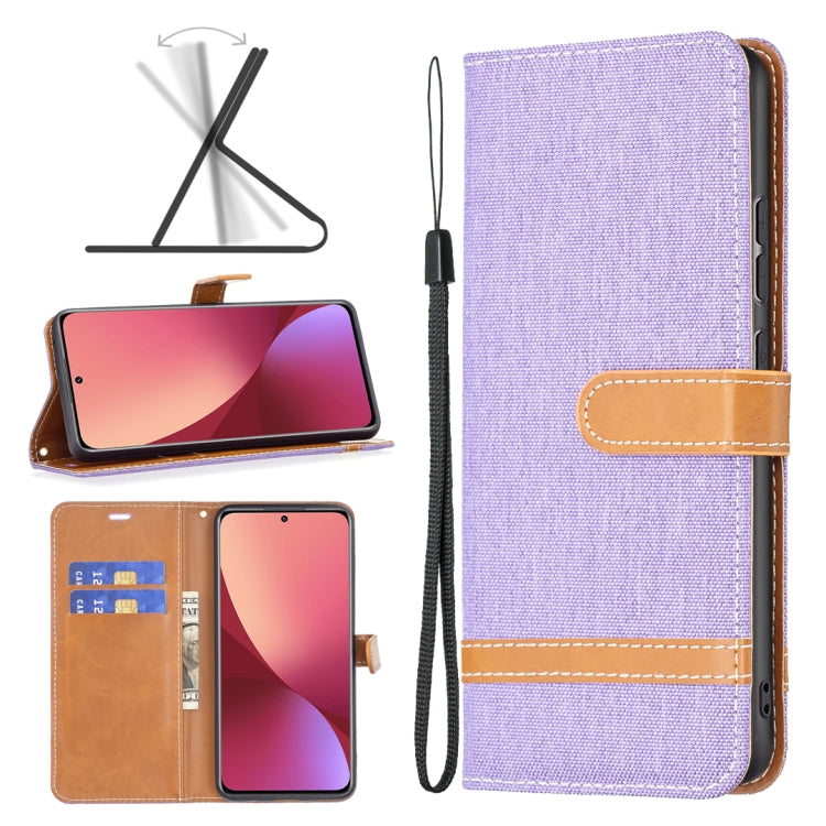 Custodia per cellulare in pelle color denim abbinata, For Samsung Galaxy A73 5G, For Xiaomi 12