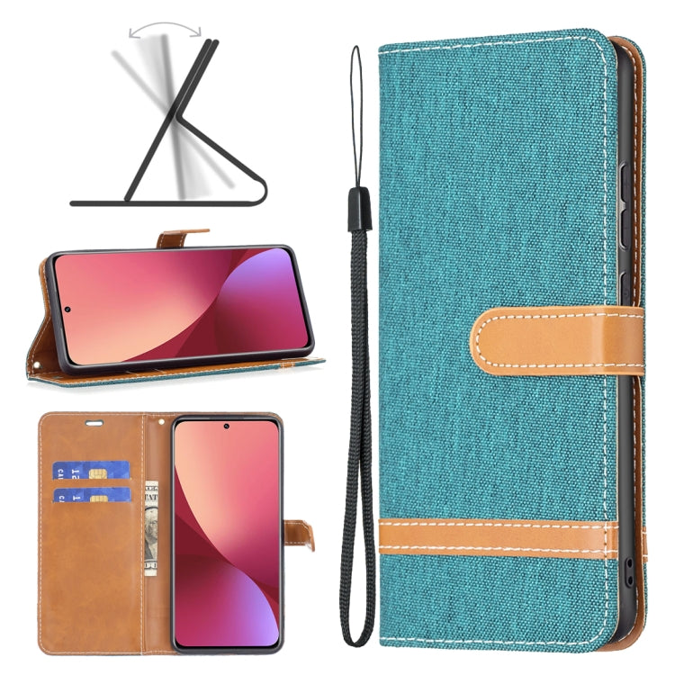 Custodia per cellulare in pelle color denim abbinata, For Samsung Galaxy A73 5G, For Xiaomi 12