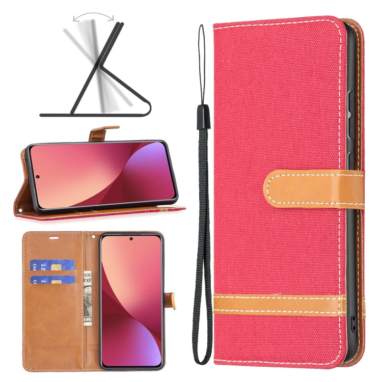 Custodia per cellulare in pelle color denim abbinata, For Samsung Galaxy A73 5G, For Xiaomi 12