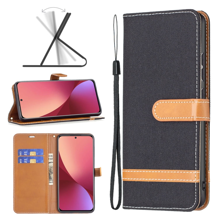 Custodia per cellulare in pelle color denim abbinata, For Samsung Galaxy A73 5G, For Xiaomi 12
