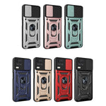 Design della fotocamera scorrevole Custodia per telefono in TPU + PC, For Samsung Galaxy A22 5G, For OPPO Realme 8 5G