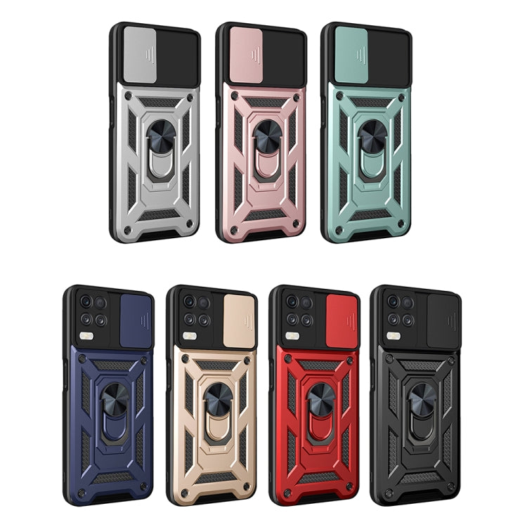 Design della fotocamera scorrevole Custodia per telefono in TPU + PC, For Samsung Galaxy A22 5G, For OPPO Realme 8 5G