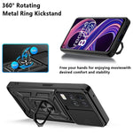 Design della fotocamera scorrevole Custodia per telefono in TPU + PC, For Samsung Galaxy A22 5G, For OPPO Realme 8 5G