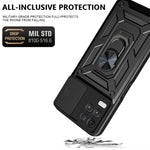Design della fotocamera scorrevole Custodia per telefono in TPU + PC, For Samsung Galaxy A22 5G, For OPPO Realme 8 5G