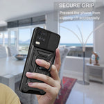 Design della fotocamera scorrevole Custodia per telefono in TPU + PC, For Samsung Galaxy A22 5G, For OPPO Realme 8 5G