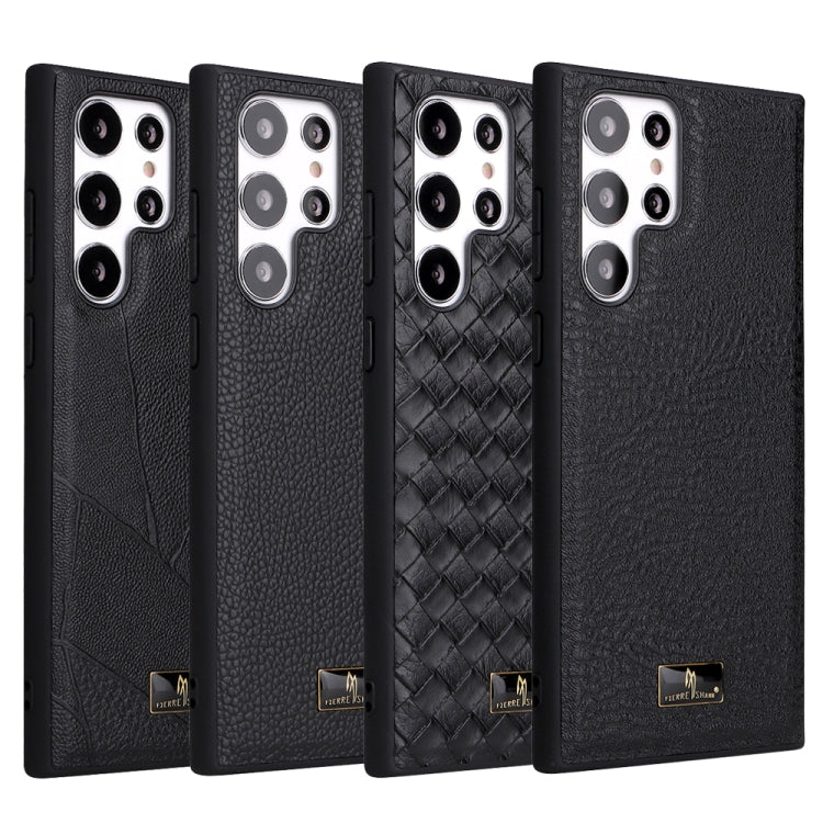 Fierre Shann custodia in pelle con cover posteriore per telefono, For Samsung Galaxy S22 5G, For Samsung Galaxy S22+ 5G, For Samsung Galaxy S22 Ultra 5G