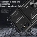 Custodia scorrevole con slot carte per iPhone XS