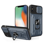 Custodia scorrevole con slot carte per iPhone XS