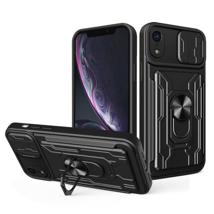 Custodia scorrevole con slot carte per iPhone XS