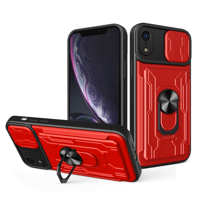 Custodia scorrevole con slot carte per iPhone XS