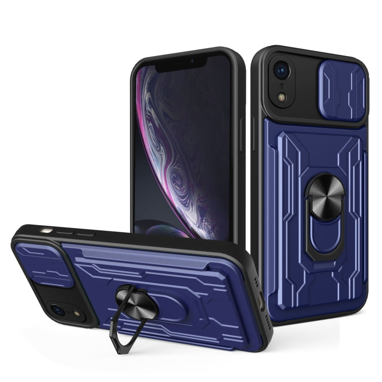 Custodia scorrevole con slot carte per iPhone XS