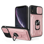 Custodia scorrevole con slot carte per iPhone XS