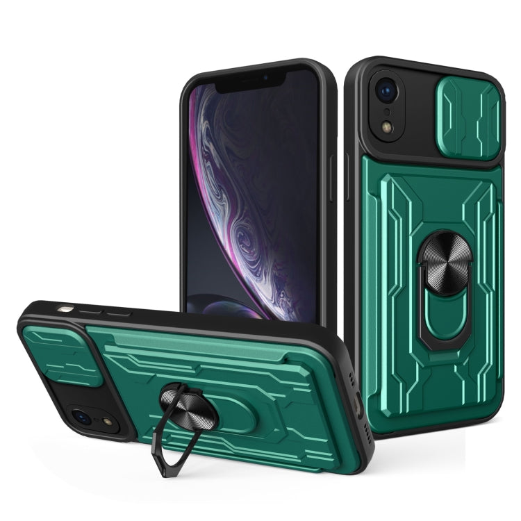 Custodia scorrevole con slot carte per iPhone XS