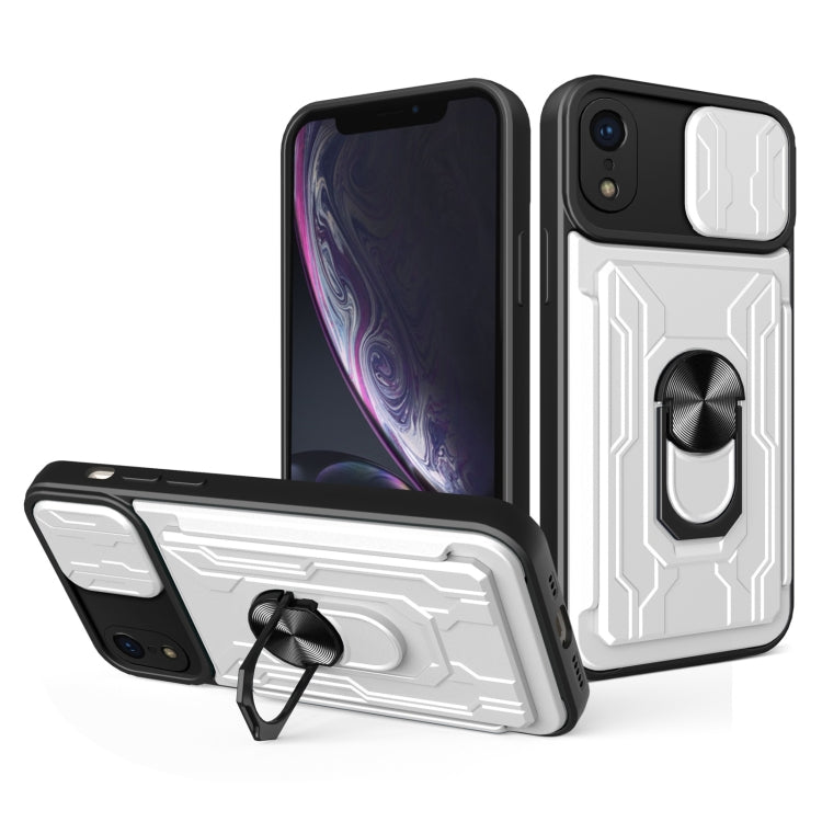 Custodia scorrevole con slot carte per iPhone XS