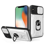 Custodia scorrevole con slot carte per iPhone XS