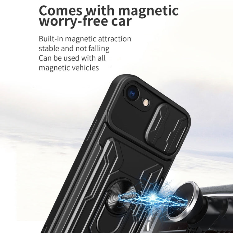 Custodia scorrevole con slot carte per iPhone 7/8/SE