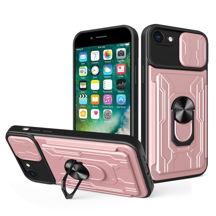 Custodia scorrevole con slot carte per iPhone 7/8/SE