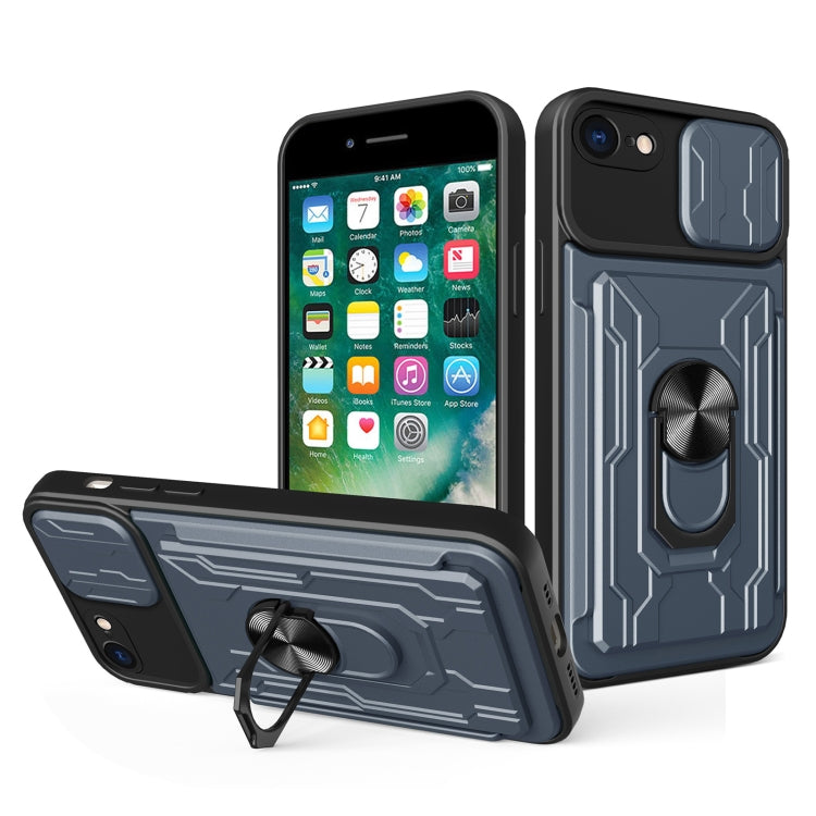 Custodia scorrevole con slot carte per iPhone 7/8/SE