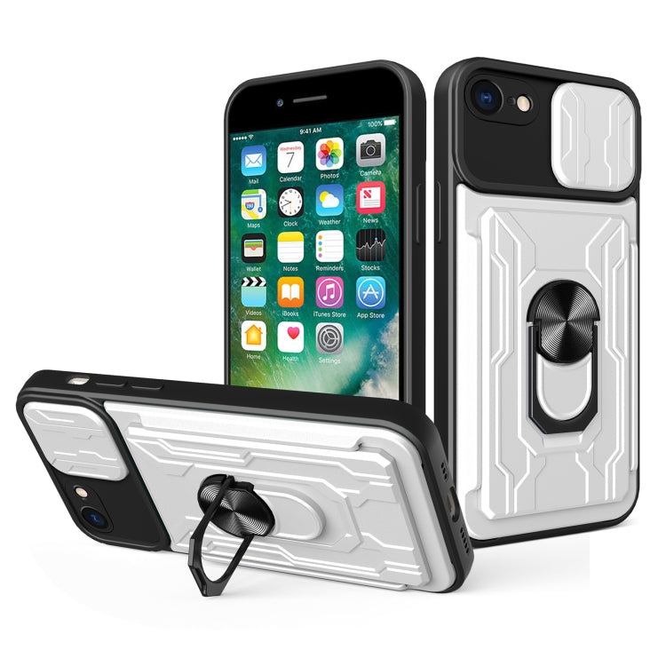 Custodia scorrevole con slot carte per iPhone 7/8/SE