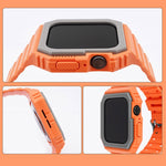 Cinturino integrato bicolore per la serie Apple Watch, 7 41mm / 6&SE&5&4 40mm / 3&2&1 38mm, 7 45mm / 6&SE&5&4 44mm / 3&2&1 42mm