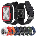 Cinturino integrato bicolore per la serie Apple Watch, 7 41mm / 6&SE&5&4 40mm / 3&2&1 38mm, 7 45mm / 6&SE&5&4 44mm / 3&2&1 42mm