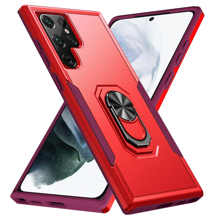 Custodia per telefono con supporto per PC + TPU per impieghi gravosi Pioneer Armor, For Samsung Galaxy S22 Ultra 5G