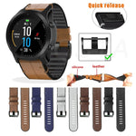 Cinturino in silicone + pelle a sgancio rapido, For Garmin Fenix 7, For Garmin Fenix 7X