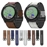 Cinturino in silicone + pelle a sgancio rapido, For Garmin Fenix 7, For Garmin Fenix 7X