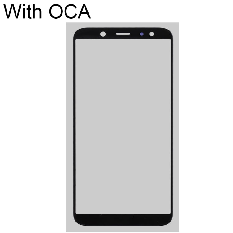 Front Screen Outer Glass Lens with OCA Optical Clear Adhesive for Samsung Galaxy A6 (2018) / A600, A6+, A8 2018, A8+ / A730, A9 2018 / A920 / A9S, J6 / J600, J8 / J810, J4+ / J6+, A7 2018 / A750, M11