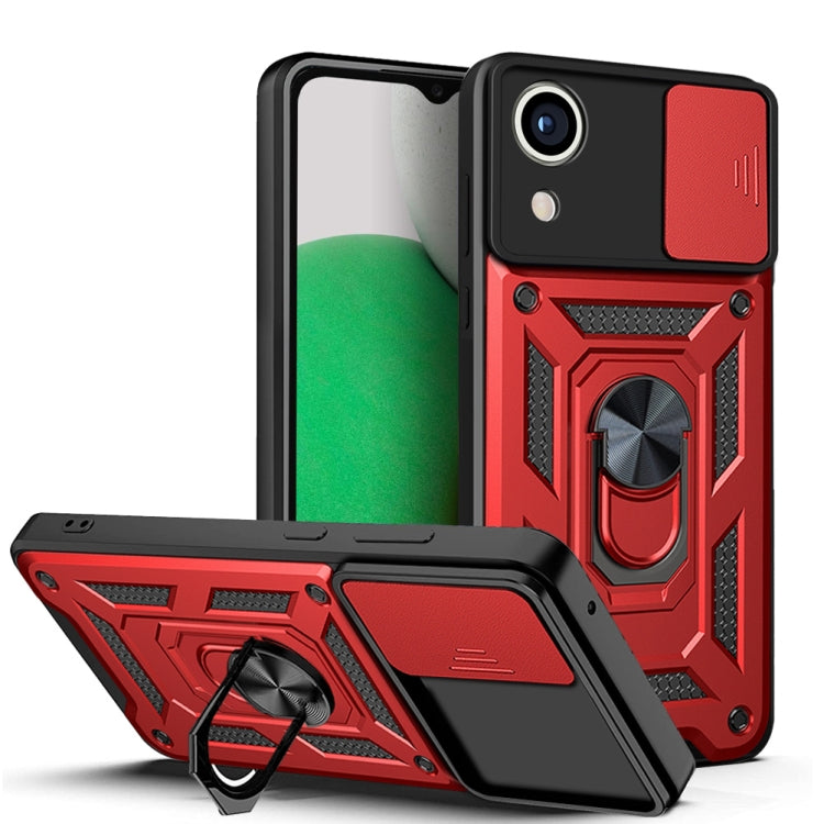 Cover per fotocamera scorrevole Design Custodia per telefono in TPU + PC, For Samsung Galaxy A03 Core