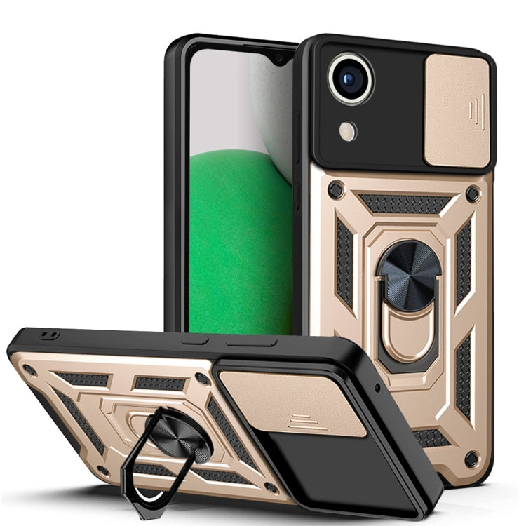 Cover per fotocamera scorrevole Design Custodia per telefono in TPU + PC, For Samsung Galaxy A03 Core