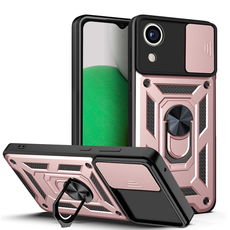 Cover per fotocamera scorrevole Design Custodia per telefono in TPU + PC, For Samsung Galaxy A03 Core