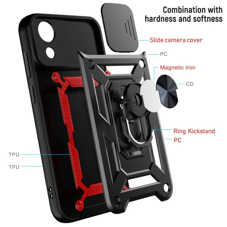 Cover per fotocamera scorrevole Design Custodia per telefono in TPU + PC, For Samsung Galaxy A03 Core